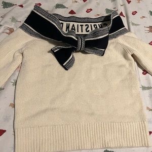 dior off-sholder sweater